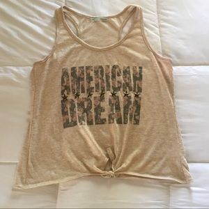 Maurice’s tie-front Graphic Tank Top